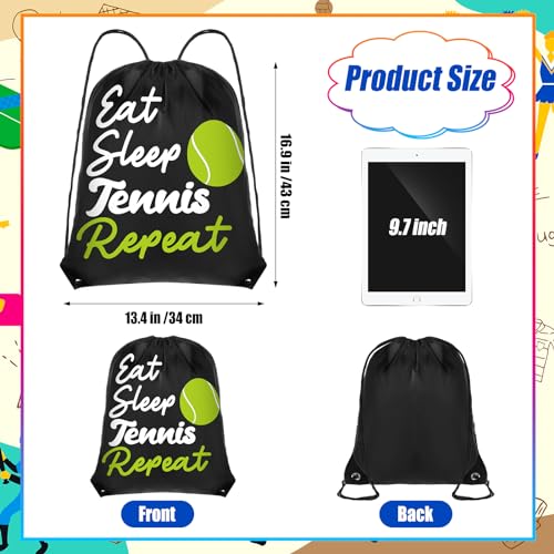 Windyun 16 Pcs Ball Drawstring Backpack Bulk Lightweight Draw String Bags Cinch Bags Drawstring Cinch Sack Tote(Tennis) - style: Tennis