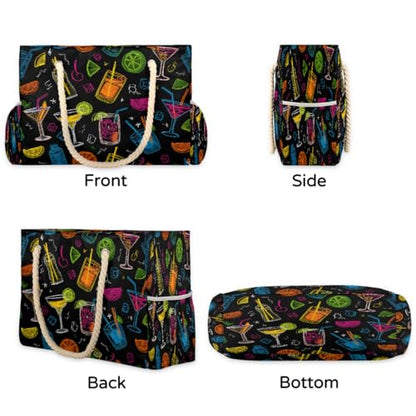 Beach Bag Waterproof Sand-proof Canvas Tote Lightweight Shoulder Bag Suitable for Family outdoor travel - color: C3