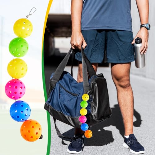 5 Pcs Ball String Holder Compatible with Pickleball Stringer Cable Chord for Storage Balls with 1 Nylon Buckle 10 Metal Buckle Portable Holder Compatible with Pickleball Accessories