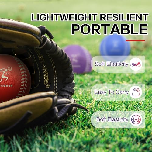 Foam Baseballs, Soft Baseballs 6 Pack and 12 Pack for Kids Beginners Training Ball, Safe Throwing for Indoor or Outdoor Play with Carrying Bag, Baseball Gifts for Boys and Girls - size: 6Pce