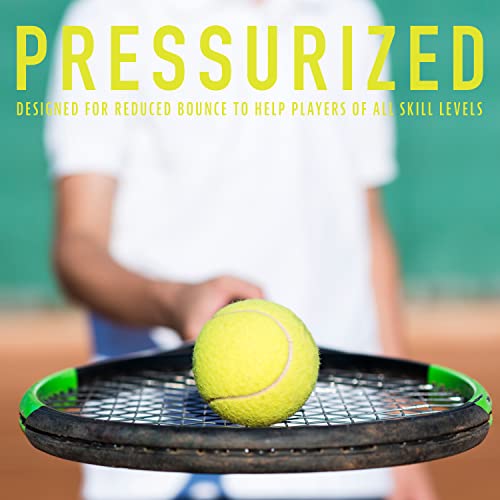 Franklin Sports Pressureless Tennis Balls - Official Size, Low Pressure - Great for Training + Practice - Low Bounce - All Court Surface - Carry Bag Included - style: 3 Pack