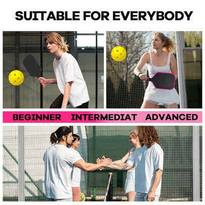 6 -Pack Pickleball Balls, 26 Holes Outdoor Pickleballs, High Elasticity & Durable Pickle Balls for All Style Pickleball Paddles Indoor Pickleballs - color: Yellow, style: 6 - Pack