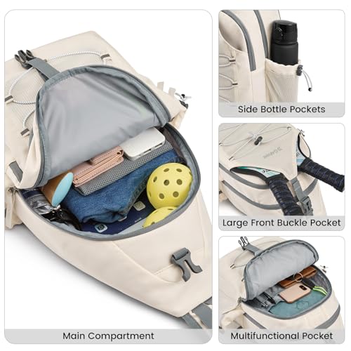 G4Free Pickleball Sling Bag for Women - Lightweight Crossbody Sports Bag - color: Ivory