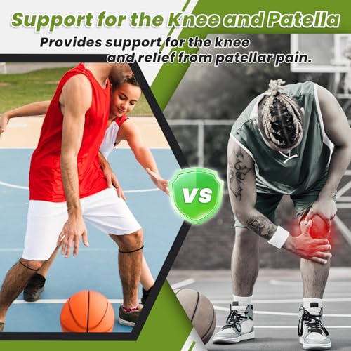 2PCS Patellar Tendon Knee Strap Knee Band for Knee Pain Relief Patella Band for Basketball Running Sports Breathable Patellar Tendon Support Strap