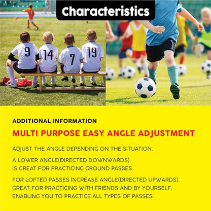 Advanced Soccer Rebounder Bounce Back Net with 16 Angle Adjustments - Durable and Versatile Sports Netting Board for Training and Matches