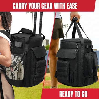 Baseball Bucket Bag, Softball Coaches Bags Fit 6 Gallon Buket, Baseball Coaching Accessories with Multiple Pockets