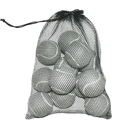 URBEST Tennis Ball 12 Packs Training Tennis Balls Practice Balls for Novice Player, Pet Dog Playing Balls with Mesh Carry Bag