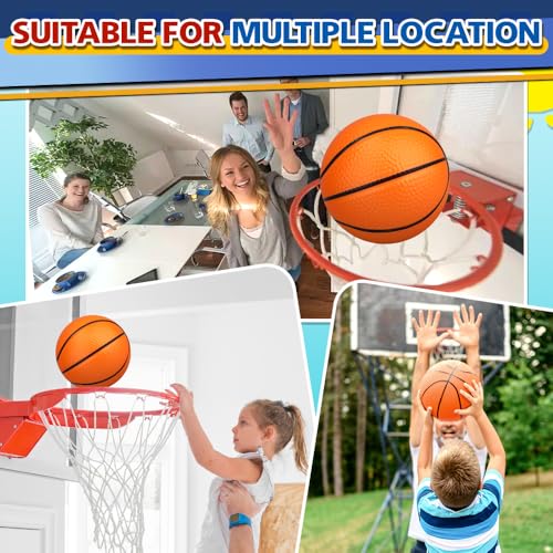 4 PCS 8.5inch Basketball for Kids Adults, Replacement Ball for Swimming Pool, Realistic Bounceand Grip for Indoor and Outdoor Play