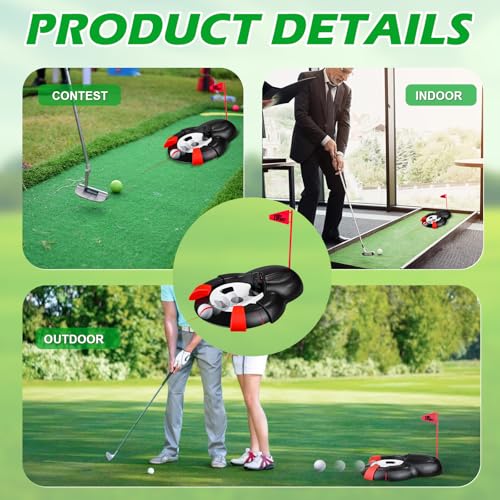 Golf Ball Automatic Putting Return Cup with Laser, Training Putting Indoor/Outdoor Aid, Golf Cup Putting Machine, Suitable for Practicing at Home, Yard, Office, Party
