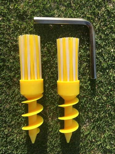 ADAEL Everlastee Unbreakable Plastic Golf Driving Range Tee for Practice on Grass, Flexible Bristles Low Friction Brush Tee, Reusable Golf Tees Embed Once Survive Hundreds of Drives