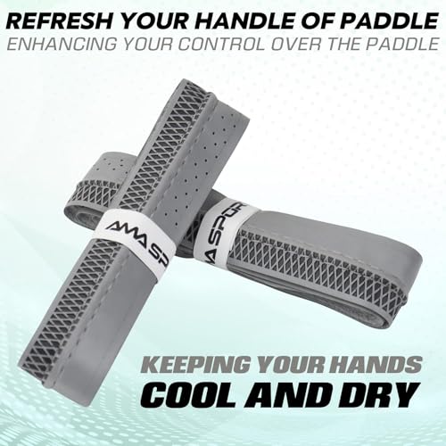 AMA SPORT Pickleball Paddle Grip Tape 2 Pack Pickleball Overgrip Replacement Grip Wrap for Pickleball Rackets Anti-Slip Grip Ridge Easy Installation and Long-Lasting Performance