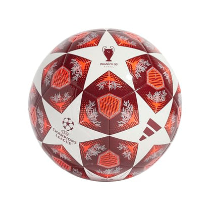 Adidas UEFA Champions League Soccer Ball - color: White/Solar Red/Collegiate Burgundy/Club, size: 4