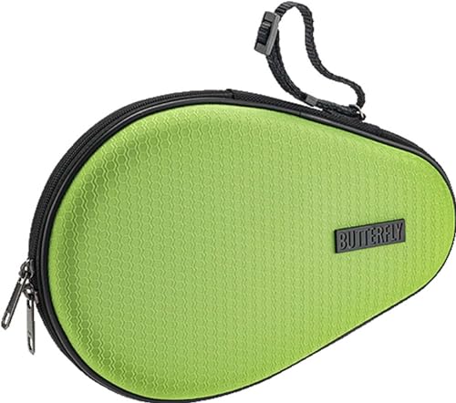 Butterfly Hexagon Hard Full Case | Hard Case with Mesh Net for Paddle Accessory and Zipper Closure | Holds One Table Tennis Paddle | 4 Colors Available (Black, Light Green, Purple, Navy)