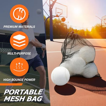 Tennis Balls, 6 Pack High Elasticity Practice Tennis Balls with Mesh Bag, Ideal for Beginner, Exercise Playing Balls for Pet Dog
