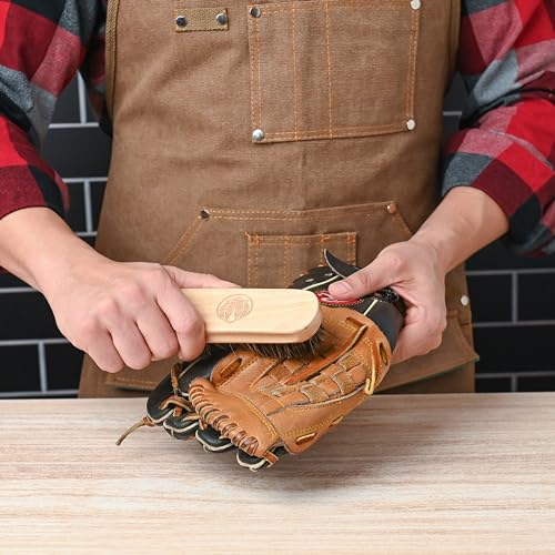 Rhino Wax - Baseball Gloves Complete Cleaning Kit - Glove Scrub for Deep Dirt Removal + Base Ball Mitt Cleaner for Gentle Routine Maintenance - Includes 2 Brushes + Microfiber Cloths - Made in the USA