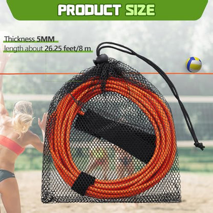 Volleyball Training Aids Elastic Volleyball Net Extender Hitting Trainer Accessory with Storage Bag Training Tool Raises Net Height for Serving, Blocking, Hitting Drills