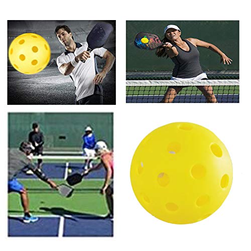 Mike Indoor Sports Pickleball Balls, Specifically Optimized Design Pickleball Balls, Flight Trajectory is Stable, 4 Yellow Balls and 4 Orange Balls Pack of 8 with A Mesh Bag