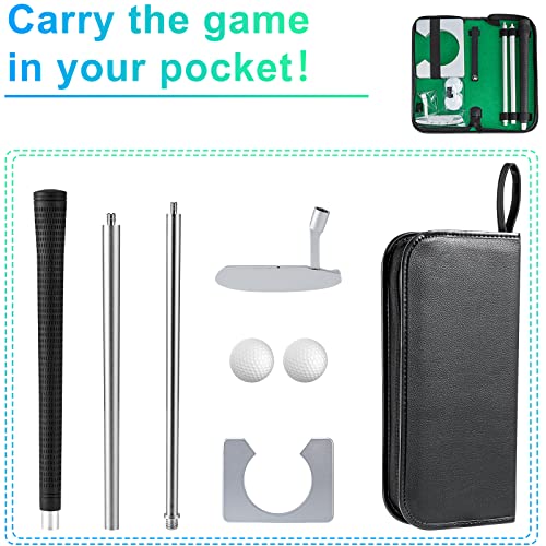 Mini Indoor Putting Green - Game with Putter, mini Indoor Putting Set for Starter, Putting Cup Office Golf Kit