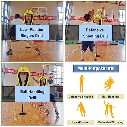 LXLZYXSF Basketball Shooting Defender Dummy Adjustable Height, Handling Ball Trainer with Moveable Arms, Lightweight Portable Sparring Partner, Gift for Daughter