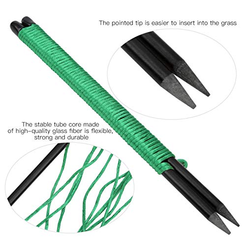 Golf Alignment Sticks, 24cm/9.4in Fiberglass Swing Putting String Pegs Golf Direction Training Aids Adjustable Alignment Practice Rods for Aiming Putting Swing Trainer
