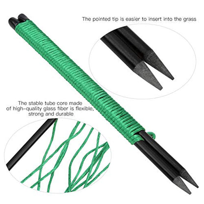 Golf Alignment Sticks, 24cm/9.4in Fiberglass Swing Putting String Pegs Golf Direction Training Aids Adjustable Alignment Practice Rods for Aiming Putting Swing Trainer