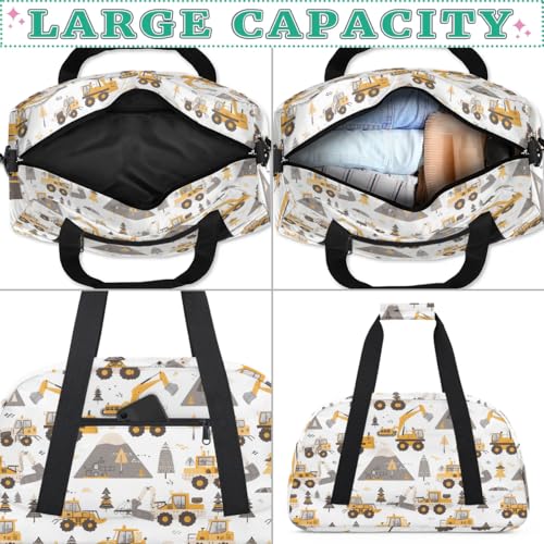 Cartoon Truck Kids Duffel Bag for Boys, Sports Gym Bag Overnight Travel Weekender Bag Lightweight Carry On Sleepovers Bag for School Practice Gymnastics - color: Cartoon Truck