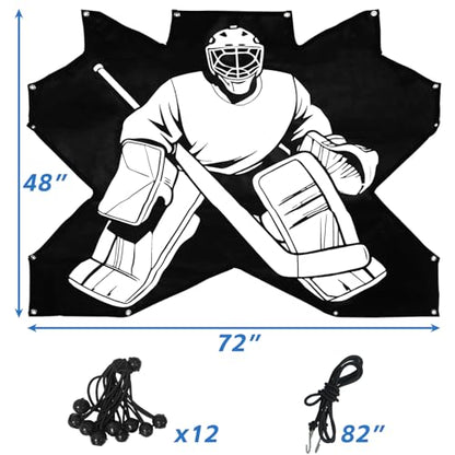 7-Hole Hockey Shooting Target: Accuracy Trainer Pad for Goalie Practice