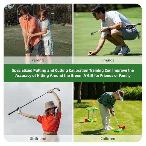 Adjustable Golf Alignment Rod Holde with Angle Base - A Swing Plane Training Aid for Practice Ranges, A Golf Practice Rod Locator for Correcting Posture