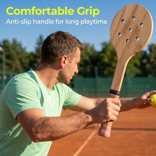 Wooden Tennis Racquet Wooden Tennis Training Racket for Beginners