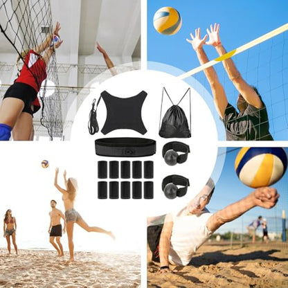 Volleyball Training Equipment - Solo Trainer, Practice Aid | Adjustable Ball Strap for Serving Passing Drills, Athletic Training Gear for Adults Beginners High School College Team Workouts Game Use