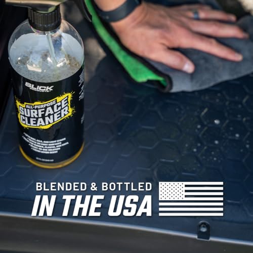 Slick Products All-Purpose Surface Cleaner – Interior & Exterior Vehicle Spray for Plastic, Vinyl, Rubber, Carpet & Upholstery – Ready-to-Use Formula with Fresh Lemon Scent – 16 oz. - size: 16 Fl Oz (Pack of 1)