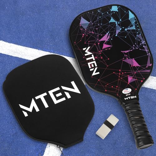 Pickleball Paddles Set of 2 or 4, or Single Paddle – USAPA Approved Fiberglass Surface Pickleball Rackets Set for Men & Women - color: Black*1