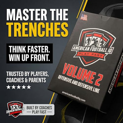 American Football Training Flashcards – Volume 2: Offensive & Defensive Line | Blocking Schemes, Protections, Fronts & Gap Responsibility | Coaching, Player & Fan Study Tool