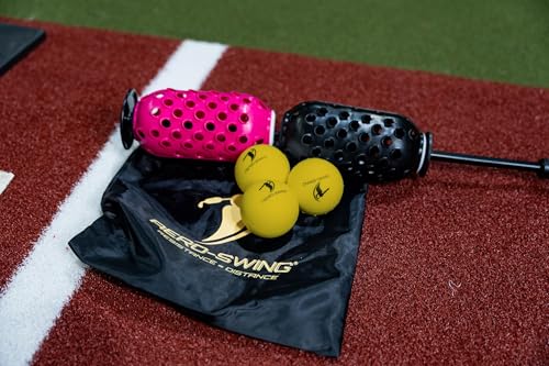 Baseball & Softball Swing Trainer and 12 Durable Foam Balls, Boost Your Bat Speed by Up to 20+ MPH, Unlock Swing Speed Increases. Great Gift for Baseball and Softball - color: Black, size: Aero Bat Youth+12 Soft Training Balls