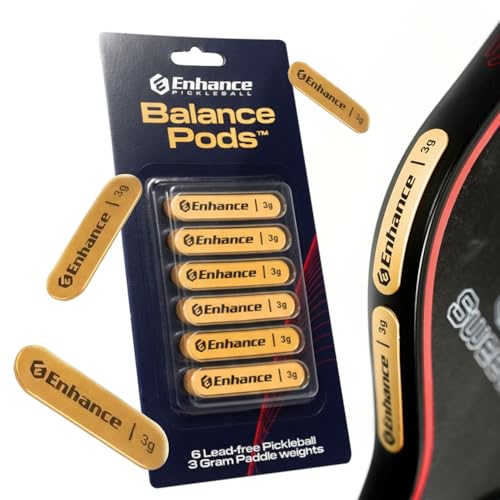 Enhance Pickleball Balance Pods, Tungsten Tape for Pickleball Paddles, Premium Quality Lead Tape Alternative for Pickleball Paddles, Easy Application Pickleball Paddle Weights, Gold