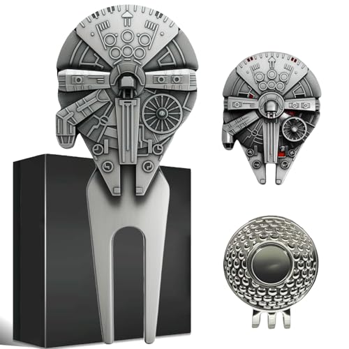 Golf Divot Tool and Ball Marker with Magnetic Hat Clip, Personalized Funny Divot Repair Tools Golf Markers for Putting Green, Golf Accessories Gift for Men Women Birthday Christmas Father's Day - color: Silver