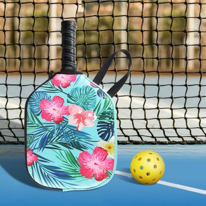 Pickleball Paddle Cover, Neoprene Racket Sleeve with Zipper, 11.8" * 9.05" Soft & Durable Pickleball Paddle Protection Cover 1Pc & 2 Pcs - color: Floral 1 Pc
