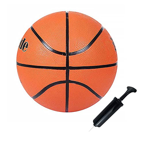 Rubber Basketball Size 3,5 Youth Practice Training Outdoor and Indoor Ball for School Students Boys Girls Sports Game Play Not Official Competition Just for Fun - style: Size 3