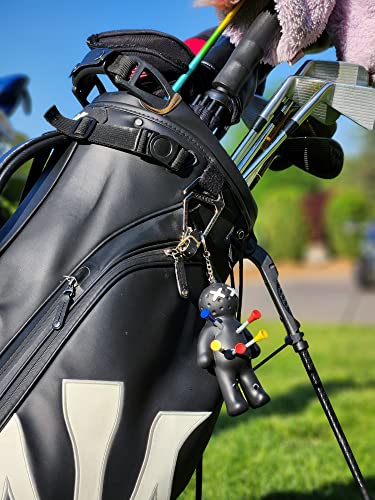 Ball Tee Holder | Novelty Keychain Accessory for Bag | Gifts for Men | Fits 3 1/4, 2 3/4, 1 1/2 Tees - color: Black