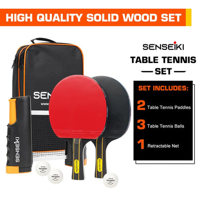 Ping Pong Paddles - High-Performance Set with Premium Table Tennis Rackets, 3-Star Ping Pong Balls, Compact Storage Case | Table Tennis Set