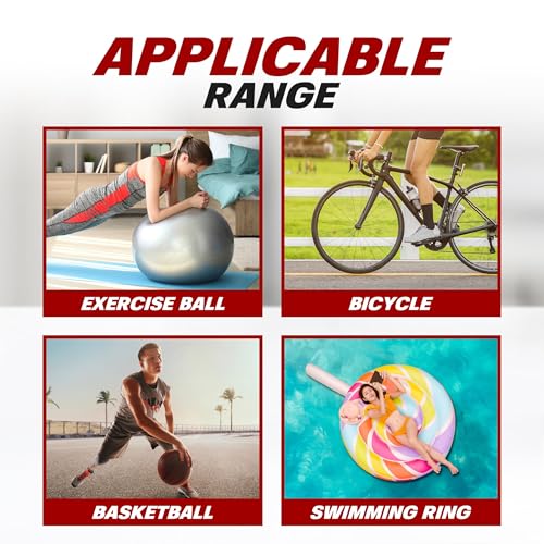 BV Mini Bike Pump Portable Frame Pump, Shock Pump for Bike Shock, Air Ball Pump Inflator with Ball Pump Needles, Mini Pump Fits Presta & Schrader- Smart Valve - style: Mini Pump with Gauge