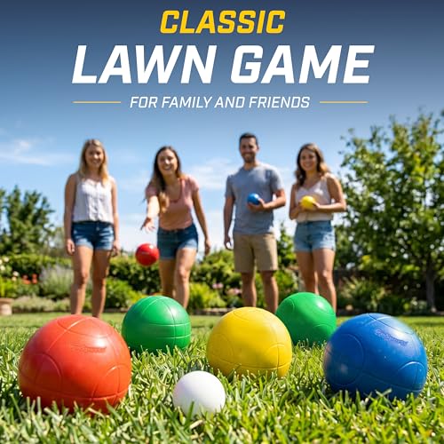 GoSports 90 mm Bocce Ball Sets - Outdoor Lawn Game - Composite or Resin - color: Composite