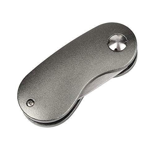 Mile High Life Golf Divot Repair Tool, All Metal Foldable Divot Tool with Pop-up Button & Magnetic Ball Marker - color: Gray Curve