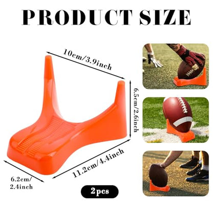 6Pcs Football Style Kickoff Kicking Tee Football Display Stand Compatible for All Ball Sizes Kickoff Stand for Kickoffs Practice Equipment
