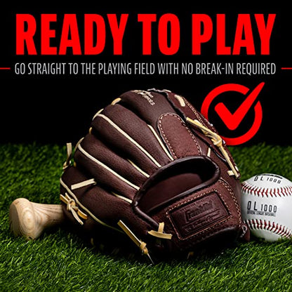 Franklin Sports Baseball Gloves - RTP Pro Adult + Kids Baseball Mitt - Outfield + Infield Gloves - size: 10.0" - Closed Basket Web
