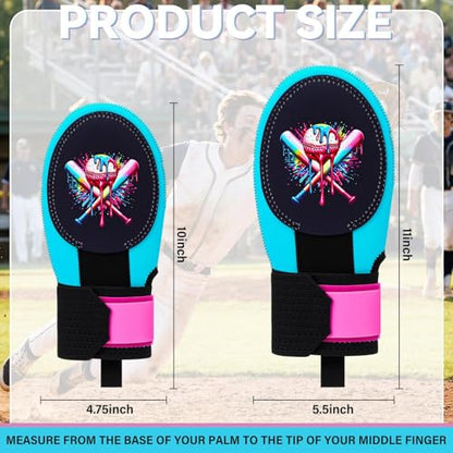 Ice Cream Drip Sliding Mitt Baseball Glove for Youth Sliding Mitt Softball Guard Accessories and Protective Gear Left/Right Hand Ice Cream Drip Pattern Baseball Hand and Wrist Protection - size: Small