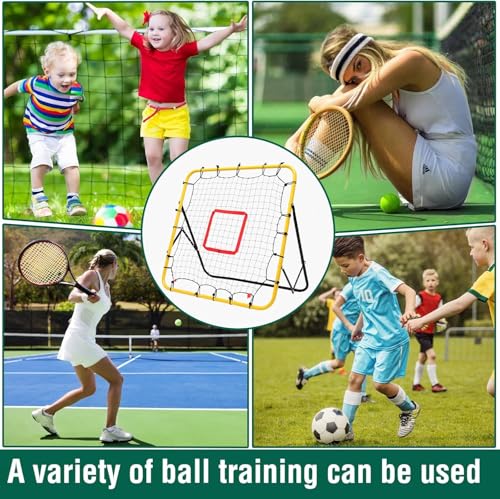 Baseball Softball Rebounder Net, 3.3×3.3FT Pitching & Fielding Training Net with Target, Adjustable Height, Alloy Steel Frame, Quick Setup for Baseball/Softball Practice