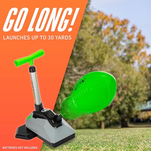 Nerf QB Pro Foam Football Passer - Mini Ball Launcher for Kids Practice + Games - Fun Youth Outdoor Football Passer - 8.5" Foam Ball Included