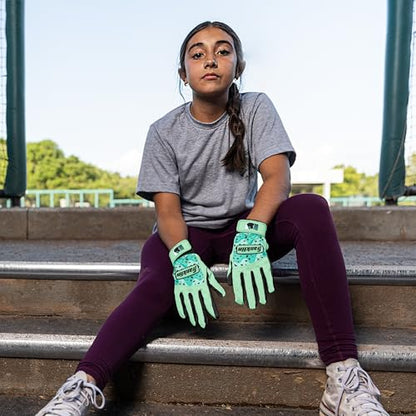 Franklin Sports MLB Youth Batting Gloves - Digitek Camo Baseball + Softball - Premium Leather - Many Sizes + Colors - Youth