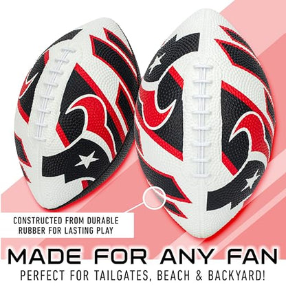 Franklin Sports NFL Team Footballs - Rubber Youth Mini Balls for All Teams - Kids 8.5" Football + Air Pump Sets - Official NFL Licensed - style: Houston Texans